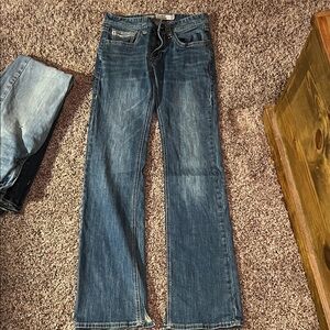 Men's Bootcut Jeans in Dark Blue Wash
